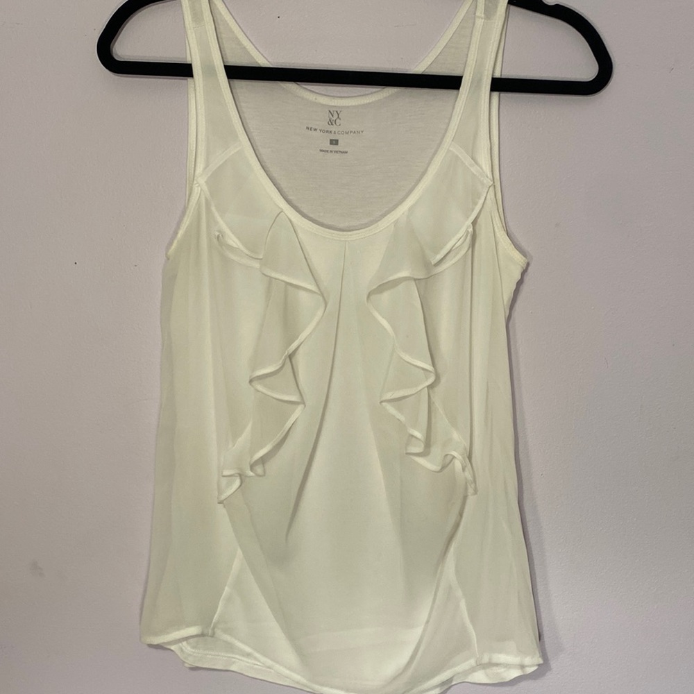 New York & Company white work tank